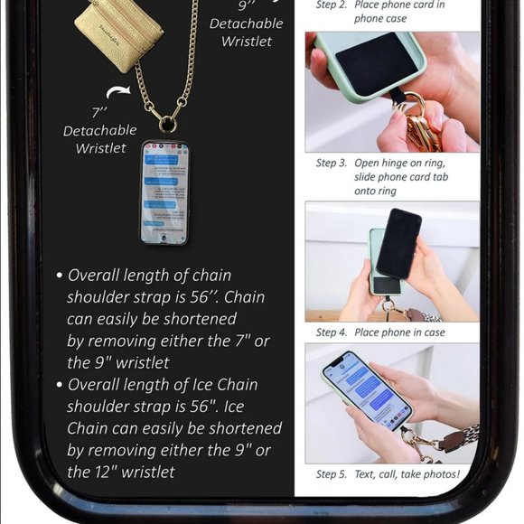 NWT Clip & Go Chain w/ Zippered Pouch - Silver - Picture 3 of 4